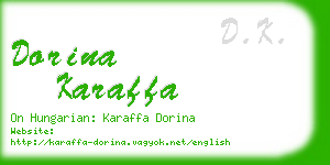 dorina karaffa business card
